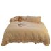 Wholesale INS Korean Skin-Friendly Washed Cotton Ruched Lace Four-Piece Princess Style Pastoral Floral Bed Skirt 4-Piece Set_maomaolike.com