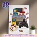 Retro Gaming Console Painting Poster, Vibrant Flat-Style Vintage Game Devices Poster, Nostalgic Gaming Decor Ideal For Game Room, Bedroom_maomaolike.com
