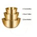 3pcs Stainless Steel Basin, Golden Cooking Mixing Baking Special Kitchen And Noodle Basin Salad Bowl_maomaolike.com
