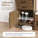5-in-1 Shoe Cabinet With Flip Drawer, Entryway Shoe Storage With Pegboard, Adjustable Shelf, Wood Entryway Cabinet, Brown_maomaolike.com