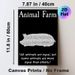 Animal Farm Themed Painting Poster, Monochrome Text-formed Pig Silhouette Poster, Iconic Literary Quote Design, Ideal For Home Study And Living Room_maomaolike.com