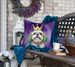 Lhasa Apso King Of Mardi Gras Throw Pillow Machine Washable, Indoor Outdoor Decorative Pillow For Couch, Bed Or Patio, 18Hx18W_maomaolike.com