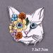 Cat Lion Face With Flower Iron On Patches For Clothing Thermoadhesive Patches Animals Embroidery Ironing Sewing Stickers DIY_maomaolike.com