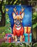 French Bulldog Christmas Reindeer Garden Flag Mailbox Flag Decorative Yard Flag Banner Outside Patio Artwork Yard Flower Beds, Garden Size, Multicolor_maomaolike.com