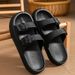 2025 New Men's Outdoor Fashion Thick Sole Sandals - Non-Slip Showers For Bathroom, Lightweight Comfortable House_maomaolike.com