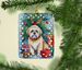 Lhasa Apso Christmas Reindeer Porcelain Ornament Christmas Tree Hanging Decorations For Home Christmas Holiday, Rectangle, Gift, Multicolor_maomaolike.com