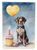 German Shorthaired Pointer Happy Birthday House Flag Large Porch Sleeve Pole Decorative Outside Yard Banner Artwork Wall Hanging, Polyester, House Size, Multicolor_maomaolike.com