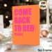 Come Back To Bed Typographic Painting Poster, Vibrant Pink Bold Text On Orange Poster, Playful Warm Vibe Ideal For Bedroom Decor_maomaolike.com