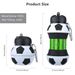 Silicone Collapsible Ball Water Bottle With Climbing Buckle, Drop And Leak Proof Outdoor Sports Mug, Black & White_maomaolike.com