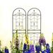 2 Pack Metal Garden Trellis 71" X 19.7" Rustproof Trellis For Climbing Plants Outdoor Flower Support Black_maomaolike.com