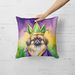 Pekingese King Of Mardi Gras Throw Pillow Machine Washable, Indoor Outdoor Decorative Pillow For Couch, Bed Or Patio, 18Hx18W_maomaolike.com