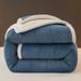 Factory Wholesale Three-Layer Quilted Beibei Crystal Velvet Blanket Solid Color Thickened Export Cross-Border_maomaolike.com