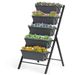 5-Tier Raised Garden Bed With Water Drainage For Flowers Vegetables_maomaolike.com