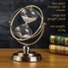 Luxury High-End Metal Globe Hourglass 3D Desktop Ornament For Living Room Wine Cabinet Office Home Decoration_maomaolike.com