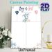Gender Reveal Themed Painting Poster, Soft Watercolor Style Poster, Featuring Cute Elephant & Floral Details, Ideal For Gender Reveal Party Voting_maomaolike.com