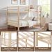 Full Over Full Bunk Bed With Thick Posts,Wooden Bunk Bed With High Guardrail And Ladder For Kids, Teens, Dorm Rooms, And Guest Rooms,No Box Spring Needed, Natural_maomaolike.com
