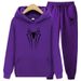 2024 Winter New Personalized Print Spider Pattern Couple Hooded Warm Sweater Set Youth Trendy Fashion_maomaolike.com