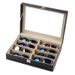 Unisex Simple leather lock glasses box Sunglasses box Sunglasses storage box Large capacity packaging box Gift box_maomaolike.com