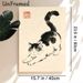 Ink Wash Cat Painting Poster, Serene Chinese Ink-style Spotted Sleepy Cat Poster, Artistic Calm Decor Option For Living Room, Bedroom_maomaolike.com