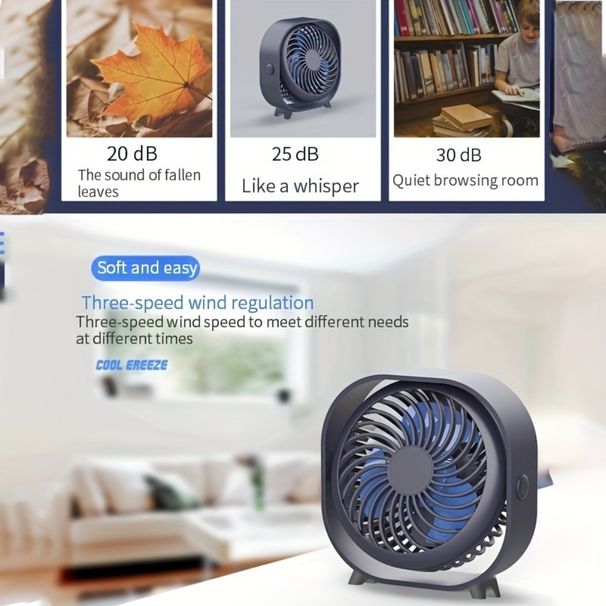 Random Color New Desktop Small Fan Rechargeable Desktop Fan Portable Office Student Dormitory Home Mini Fan Mute_maomaolike.com