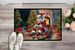 Lakeland Terrier And Santa Claus Doormat Front Door Mat Indoor Outdoor Rugs For Entryway, Non Slip Washable Low Pile, 24H X 36W_maomaolike.com