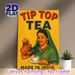 Tip Top Tea Vintage Advertising Painting Poster, Warm-toned Retro Style Poster, Featuring An Indian Lady Pouring Tea, Adds Nostalgic Charm, Ideal For_maomaolike.com