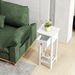 2 Tier Slim Nightstand Bedside Table With Drawer Shelf_maomaolike.com