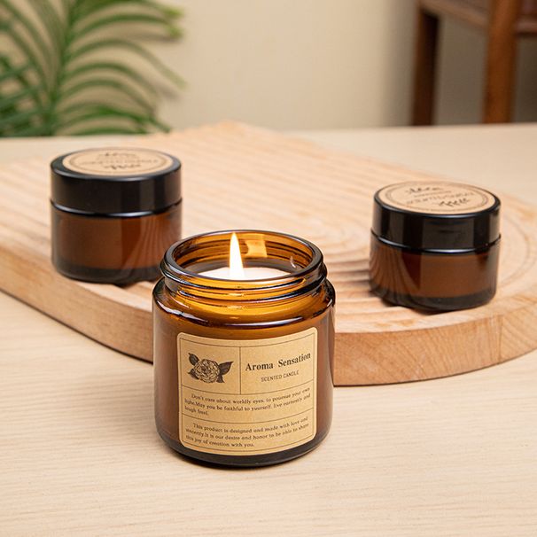 Cross-Border E-commerce Soy Wax Creative Glass Jar Aromatherapy Candle Wholesale Eco-Friendly_maomaolike.com