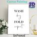 Laundry Themed Painting Poster, Minimalist Black-and-White Mixed Typography Poster, Sleek Functional Decor Ideal For Laundry Room_maomaolike.com