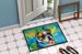 English Bulldog Hippie Dawg Doormat Front Door Mat Indoor Outdoor Rugs For Entryway, Non Slip Washable Low Pile, 24H X 36W_maomaolike.com