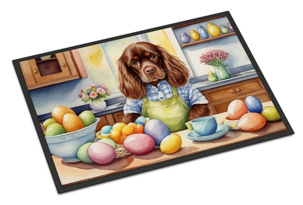Decorating Easter Sussex Spaniel Doormat Front Door Mat Indoor Outdoor Rugs For Entryway, Non Slip Washable Low Pile, 24H X 36W_maomaolike.com