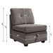 Vintage Modular Sectional Sofa, Convertible Multiple Combination Sofa Couch With Storage, Memory Foam, Vintage Copper Nail Modular Sectionals M-Middle Module GREY (1 Middle Stool)_maomaolike.com