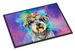 Schnauzer Hippie Dawg Doormat Front Door Mat Indoor Outdoor Rugs For Entryway, Non Slip Washable Low Pile, 24H X 36W_maomaolike.com