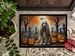 Afghan Hound Spooky Halloween Doormat Front Door Mat Indoor Outdoor Rugs For Entryway, Non Slip Washable Low Pile, 24H X 36W_maomaolike.com