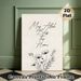 Islamic Blessing & Wildflower Painting Poster, Minimalist Line Art Poster, Features Handwritten "May Allah Bless This Home" Quote With Delicate_maomaolike.com
