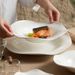 Ceramic Straw Hat Irregular Salad Soup Hotel Restaurant Creative Specialty Tableware White Artistic Dish Plate_maomaolike.com