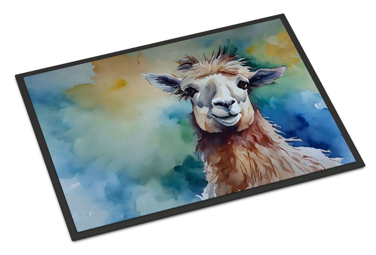 Llama Doormat Front Door Mat Indoor Outdoor Rugs For Entryway, Non Slip Washable Low Pile, 24H X 36W_maomaolike.com