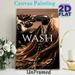 Hair Wash Themed Painting Poster, Luxury Realistic Hair Care Scene Poster, Stylish Design To Create A Soothing Atmosphere, Ideal For Hair Salon And_maomaolike.com
