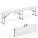 6 Feet Plastic Folding Bench Picnic Camping Dining Seat With Carrying Handle Accommodate 3 People & Non-slip Foot Pad Convenient Carrying Handle_maomaolike.com