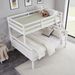 Twin Over Full Bunk Bed With Ladder,Wooden Bunk Bed With High Guardrail And Ladder For Kids, Teens, Dorm Rooms, And Guest Rooms,No Box Spring Needed,White_maomaolike.com