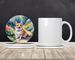 Corgi Spring Path Large Sandstone Coasters Pack Of 4 Absorbent Round Coasters Decor Gifts For Men Or Women, 4 In, Multicolor_maomaolike.com