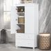 Tall Storage Cabinet With Three Drawers For Bathroom/Office_maomaolike.com