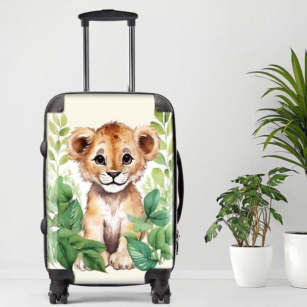 Lion Luggage, 20/24/28 Inch Luggage, Carry-On, Custom Luggage, Luggage Set, Suitcase, Travel, Vacation, Cabin Suitcase, Custom Suitcase, Personalized Luggage_maomaolike.com