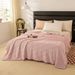 Jacquard Solid Color Four Seasons Warm Taffeta Lamb Wool Single Layer Thickened Spring Summer Autumn Nap Small Blanket_maomaolike.com