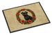 Affenpinscher Christmas Flowers Doormat Front Door Mat Indoor Outdoor Rugs For Entryway, Non Slip Washable Low Pile, 24H X 36W_maomaolike.com