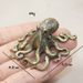 Solid Brass Office Desk Small Ornament Octopus Bronze Tea Pet Decoration Craft Gift Handheld Plaything_maomaolike.com