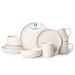 12-Piece Stoneware Dinnerware Sets With Mugs | Microwave & Dishwasher Safe | Non-Toxic Dinner Plates Bowls Set | Stackable Matte Glaze Kitchenware For 3_maomaolike.com
