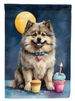 Keeshond Happy Birthday House Flag Large Porch Sleeve Pole Decorative Outside Yard Banner Artwork Wall Hanging, Polyester, House Size, Multicolor_maomaolike.com