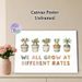 Potted Succulents Themed Painting Poster, Pastel Watercolor Style Potted Plants Poster, Inspirational Individual Growth Message Decor For Office_maomaolike.com