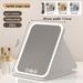 LED Makeup Foldable Portable Eyeglass Vanity Desktop Light-Up Dormitory Office Mirror_maomaolike.com